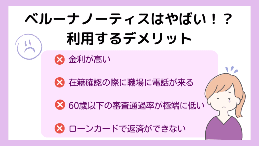 ベルーナノーティスの審査は厳しい？審査落ちた口コミ・やばいデメリットを解説